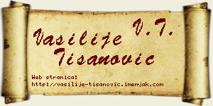 Vasilije Tišanović vizit kartica